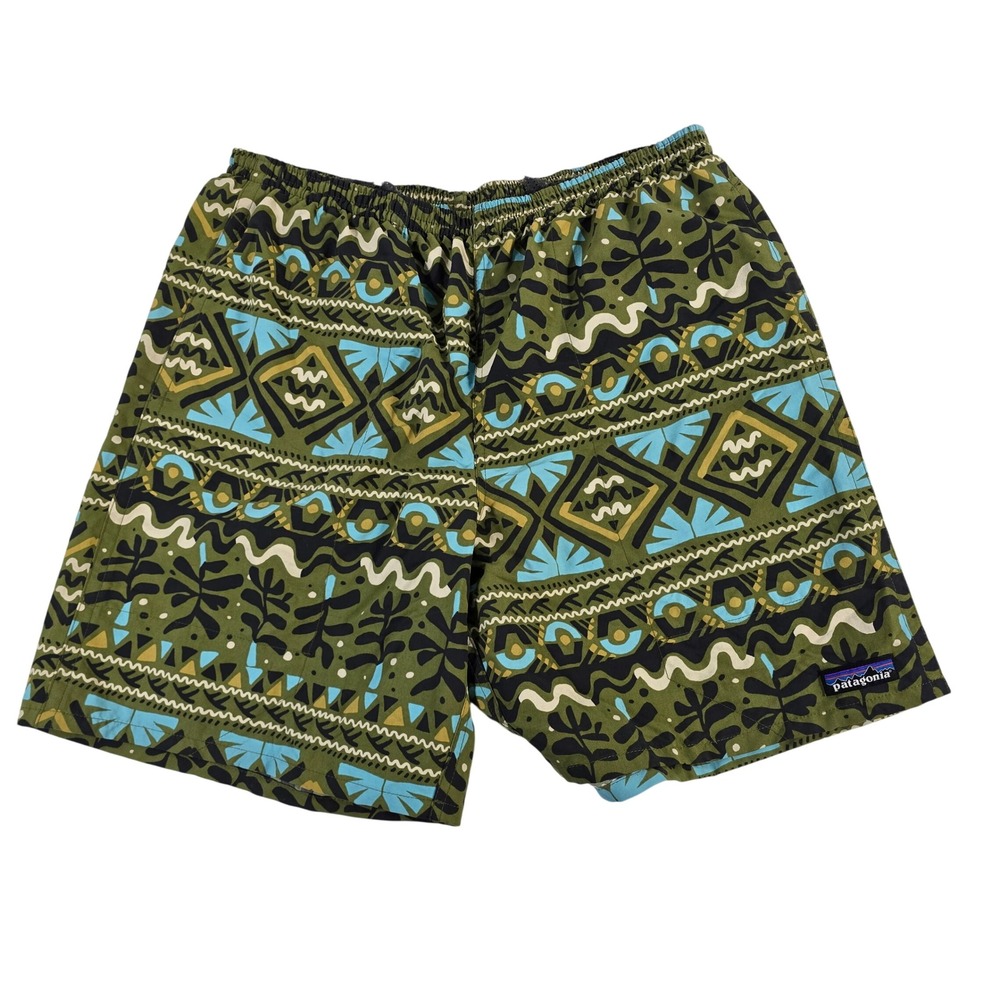 Patagonia Men's Size M Swim Trunks Shorts Elastic Waist All Over Print